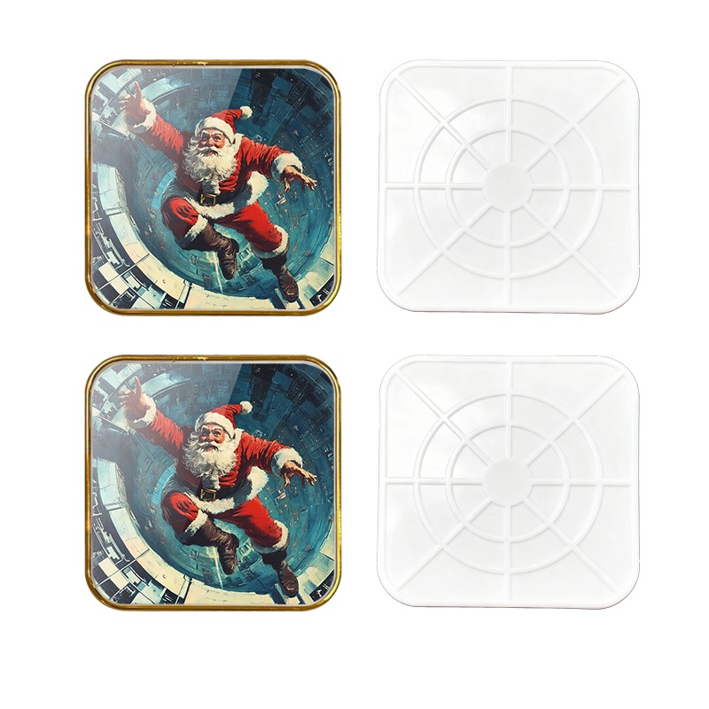 方形玻璃杯垫套装