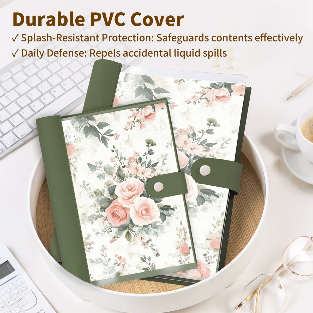 金属活扣PU软皮横线笔记本