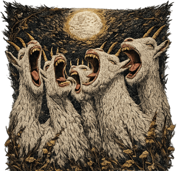 Funny Screaming Goat Short Plush Pillow Covers 